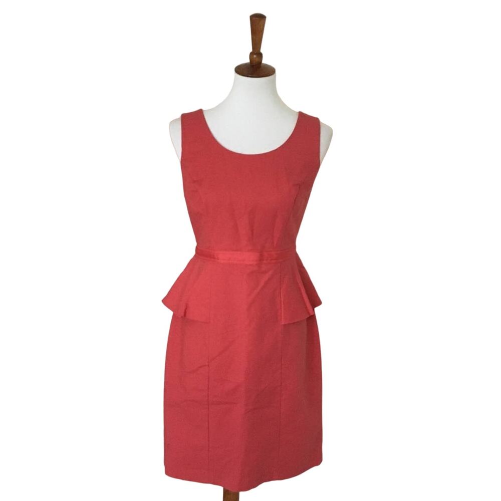 The Limited coral peplum dress, size 10